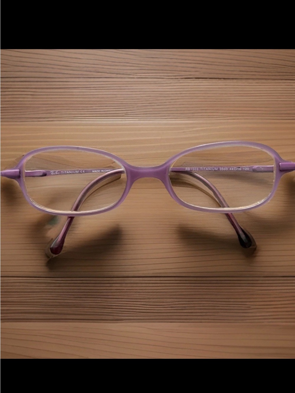 Vtg RAY BAN Eye Glasses/Frames Purple Pink Orange Titanium RB1503 3503 44 16 120